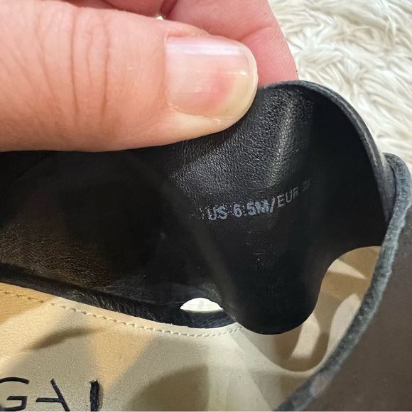 Via Spiga Black Leather Open Toe Cork Heel Onitta Sandals Women’s Size 6.5 - Picture 8 of 10